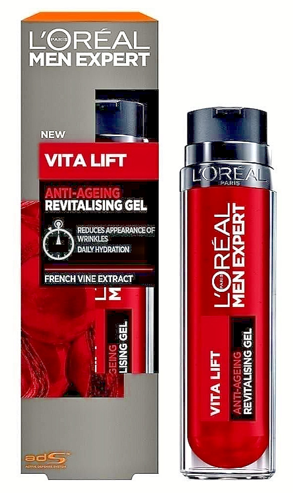L'Oreal Men Expert Vita Lift Anti-Ageing Gel 50ml – 100% Authentic & New-2 Pcs