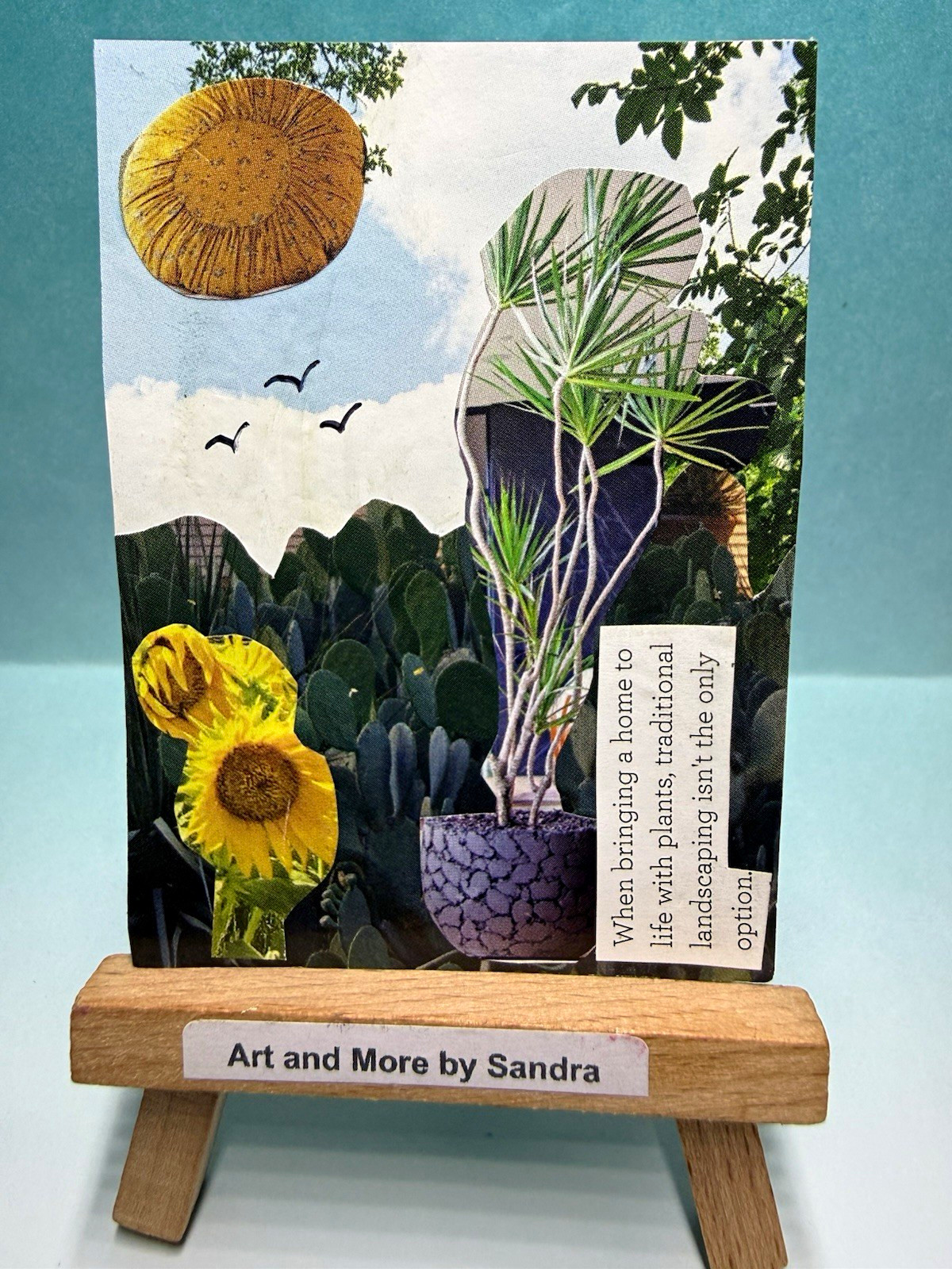 ACEO Original Mixed Media Paper Collage Nature Floral by ArtandmorebySandra ACEO Original Mixed Media Paper Collage Nature Floral by ArtandmorebySandra