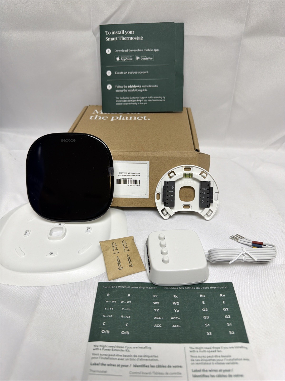Ecobee EB-STATE6L-01 Smart Thermostat Enhanced Black-OPEN BOX