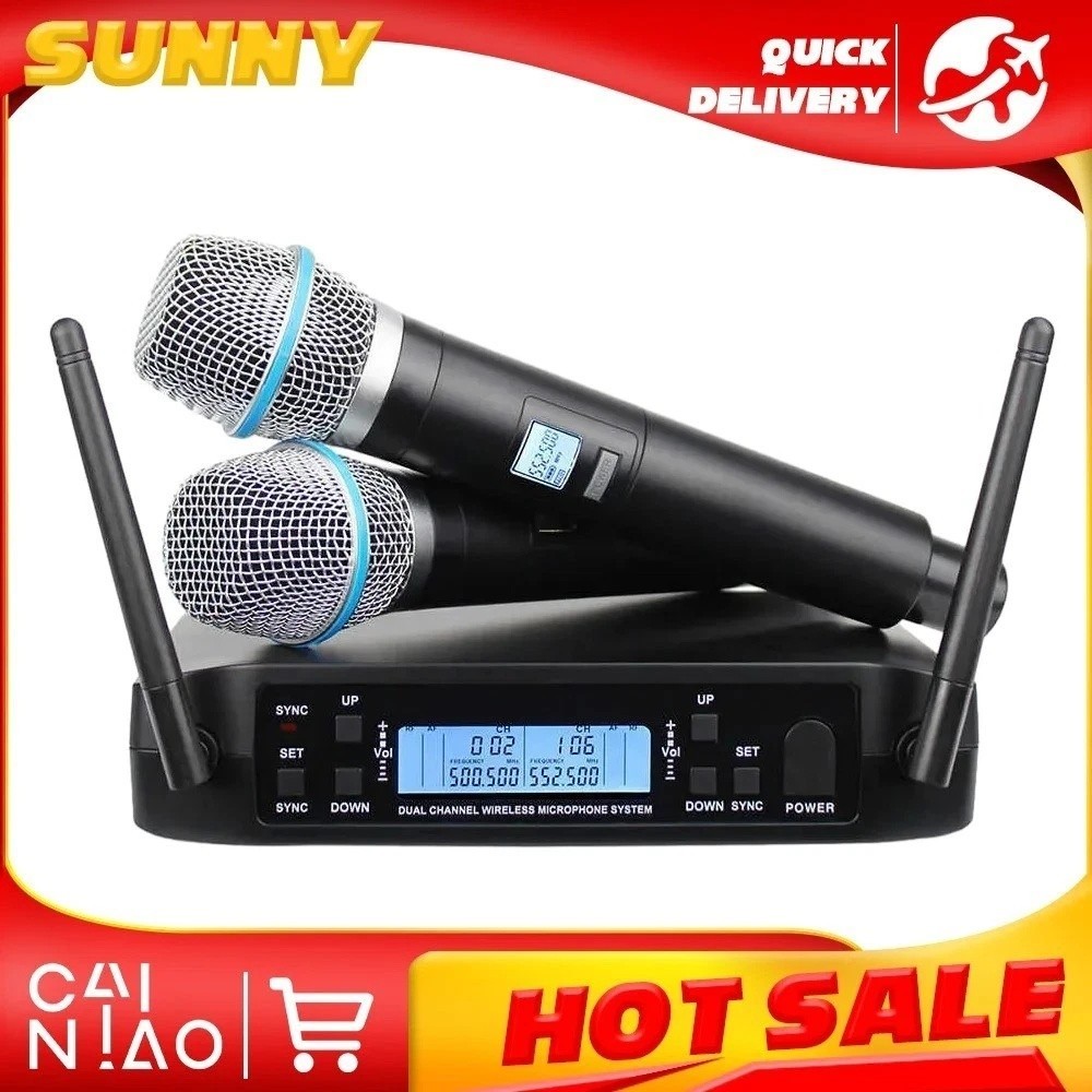 GLXD4 Vocal Dual Channel Wireless Microphone System UHF Handheld Cordless Shure GLXD4 Vocal Dual Channel Wireless Microphone System UHF Handheld Cordless Shure