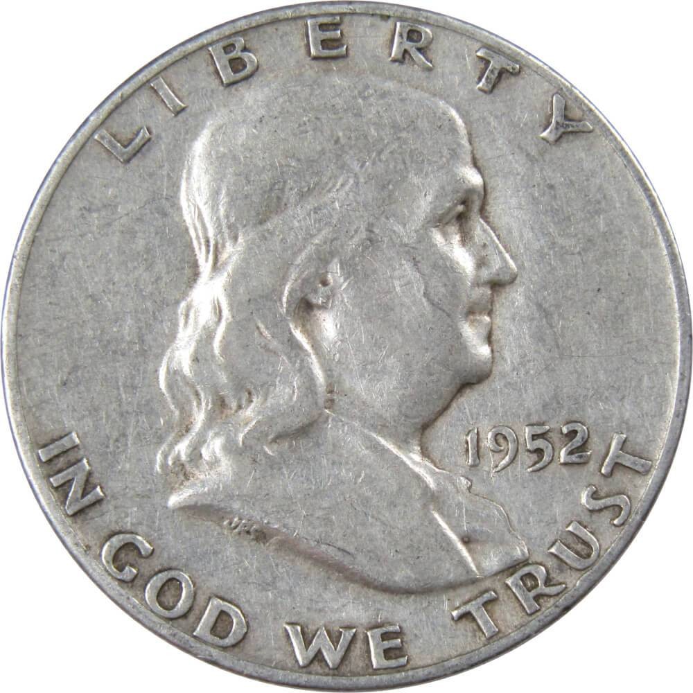 1952 S Franklin Silver Half Dollar Circulated 50c Coin Collectible