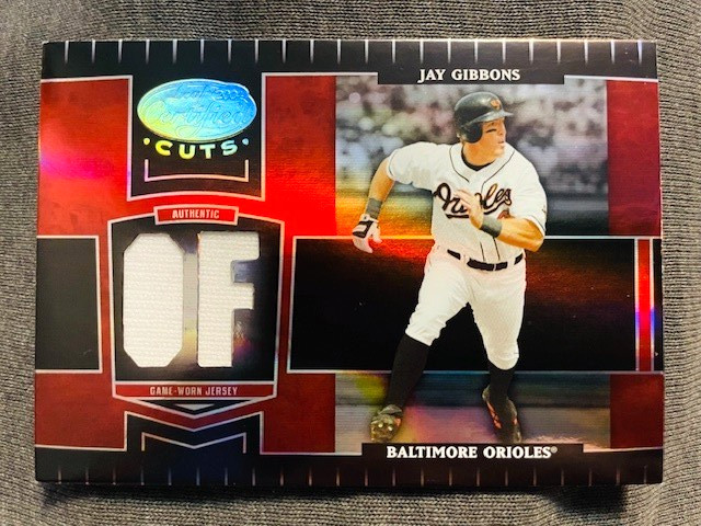 2004 Leaf Certified Cuts #23 Jay Gibbons Game Used Worn Jersey Relic /100 Rare 2004 Leaf Certified Cuts #23 Jay Gibbons Game Used Worn Jersey Relic /100 Rare