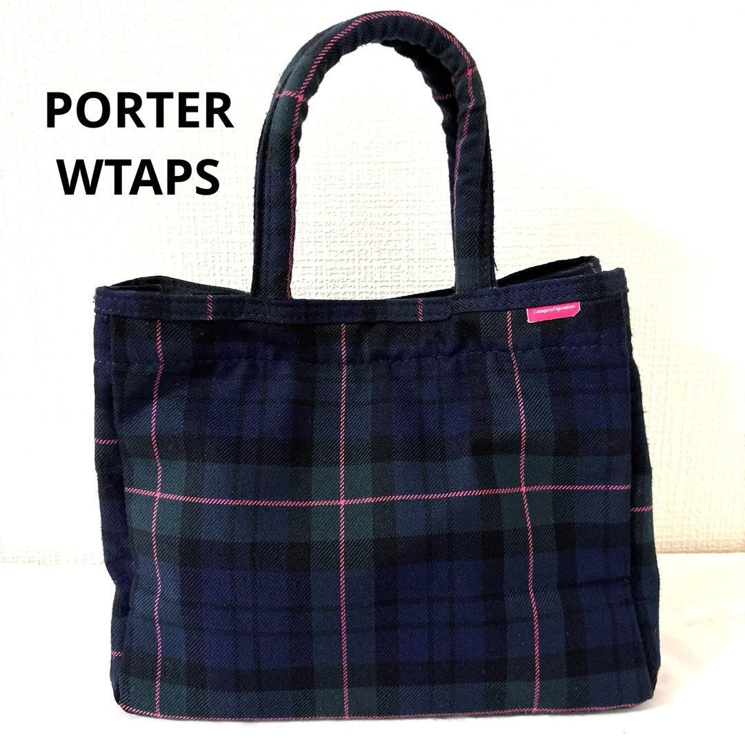 Rare PORTER WTAPS Uraharajuku Vintage Porter Check Tote Bag From Japan