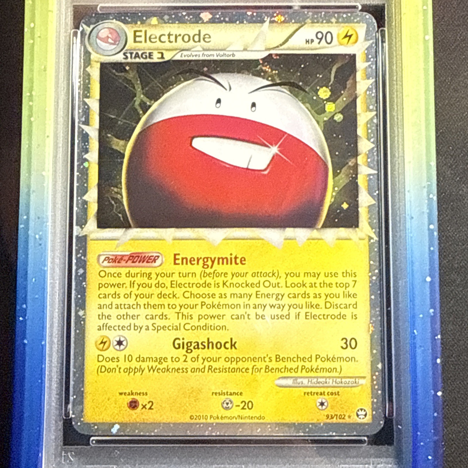 2010 Pokemon Triumphant Electrode Prime #93 Ultra Rare Holo PSA 8 Near Mint