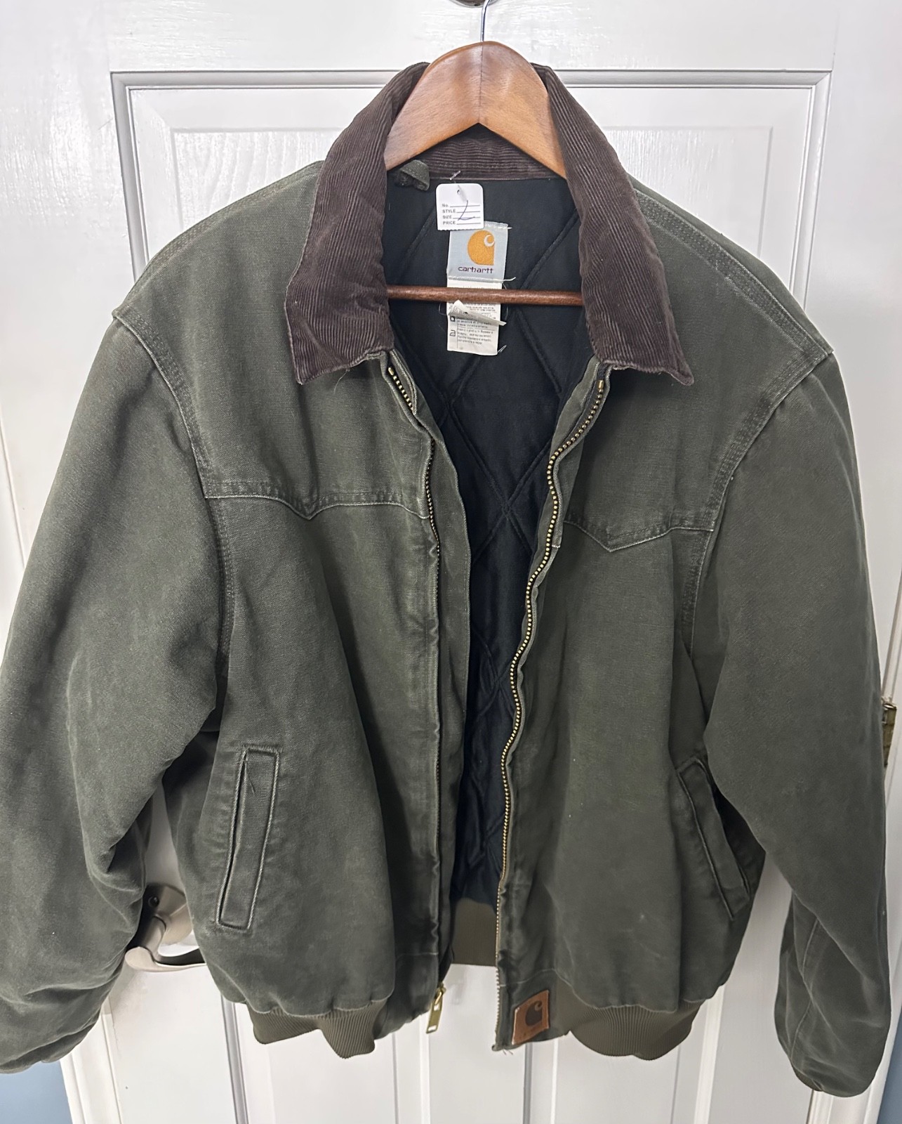 Vintage Carhartt J14 MOS Santa Fe Jacket Large Moss Green Quilt Lined Workwear Vintage Carhartt J14 MOS Santa Fe Jacket Large Moss Green Quilt Lined Workwear