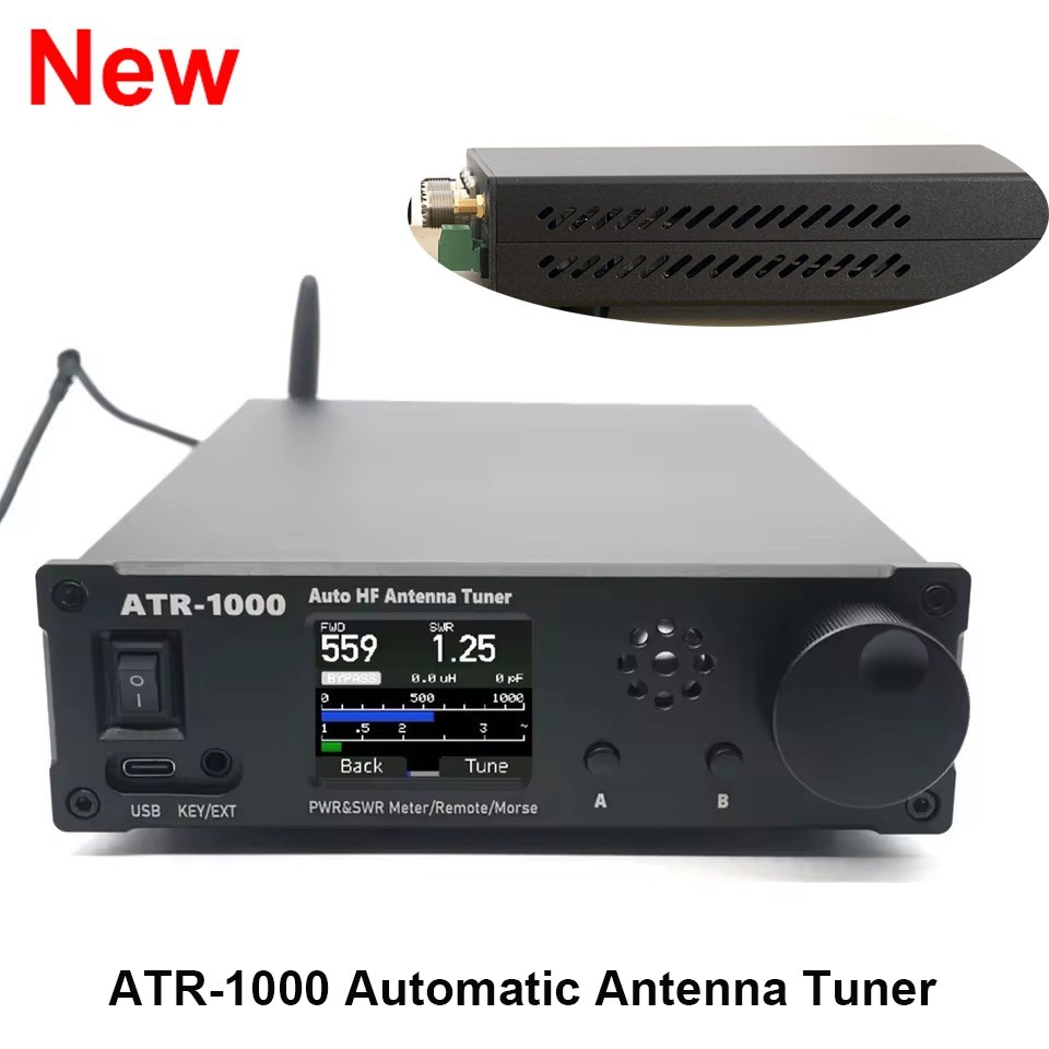 ATR-1000 1000W Automatic Antenna Tuner 1.8-30MHz For YAESU ICOM Kenwood