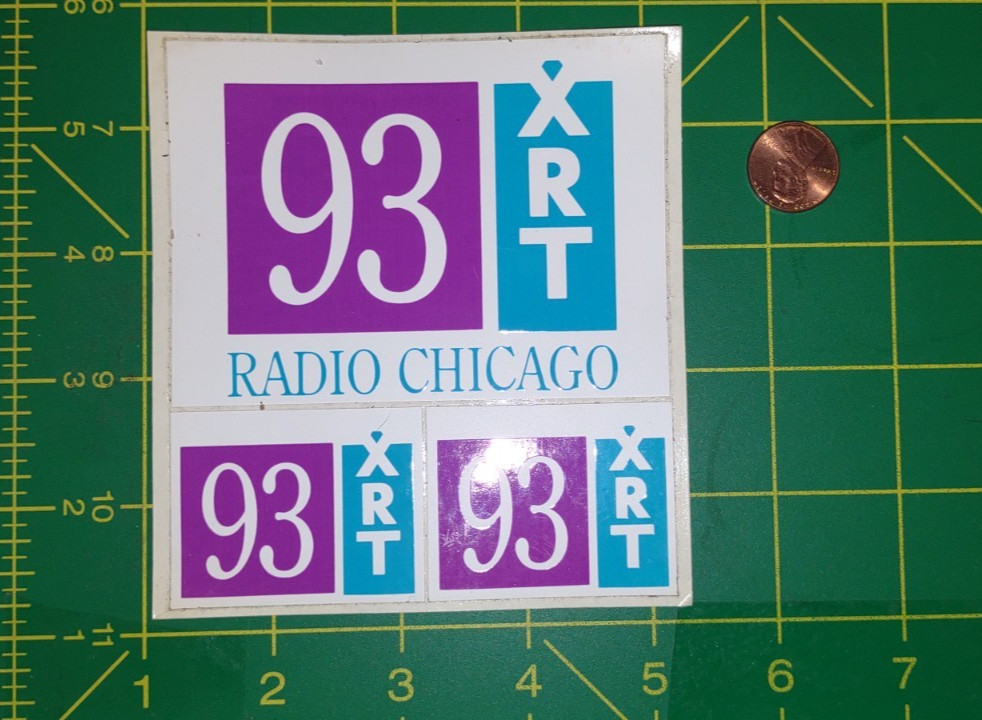 VINTAGE 93 XRT BROWN OVAL Sticker / Decal ORIGINAL OLD STOCK VINTAGE 93 XRT BROWN OVAL Sticker / Decal ORIGINAL OLD STOCK