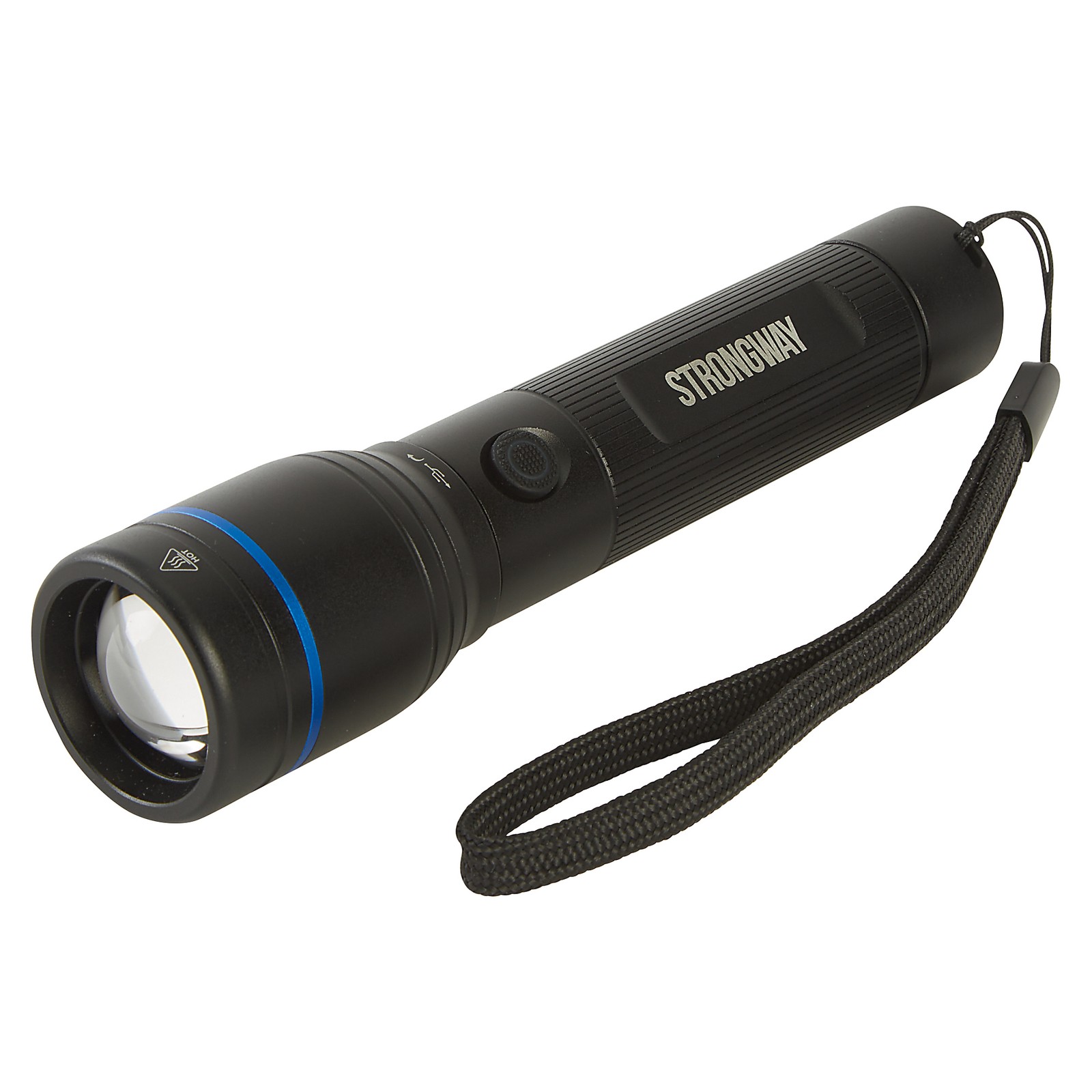 Strongway Twist-Focus Rechargeable LED Flashlight, 2000 Lumens, LED, 20 Watts,