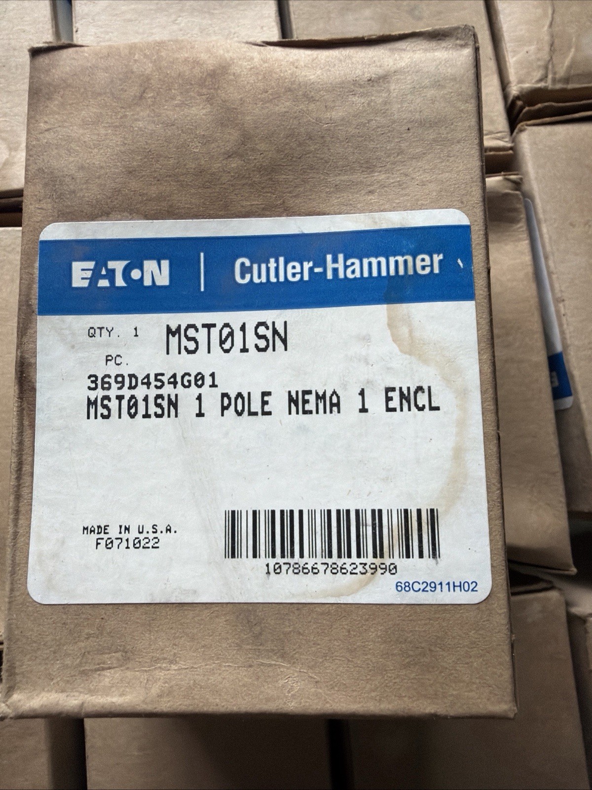 EATON CORPORATION Cutler Hammer MST01SN / MST01SN (BRAND NEW) Lot Of 16 EATON CORPORATION Cutler Hammer MST01SN / MST01SN (BRAND NEW) Lot Of 16