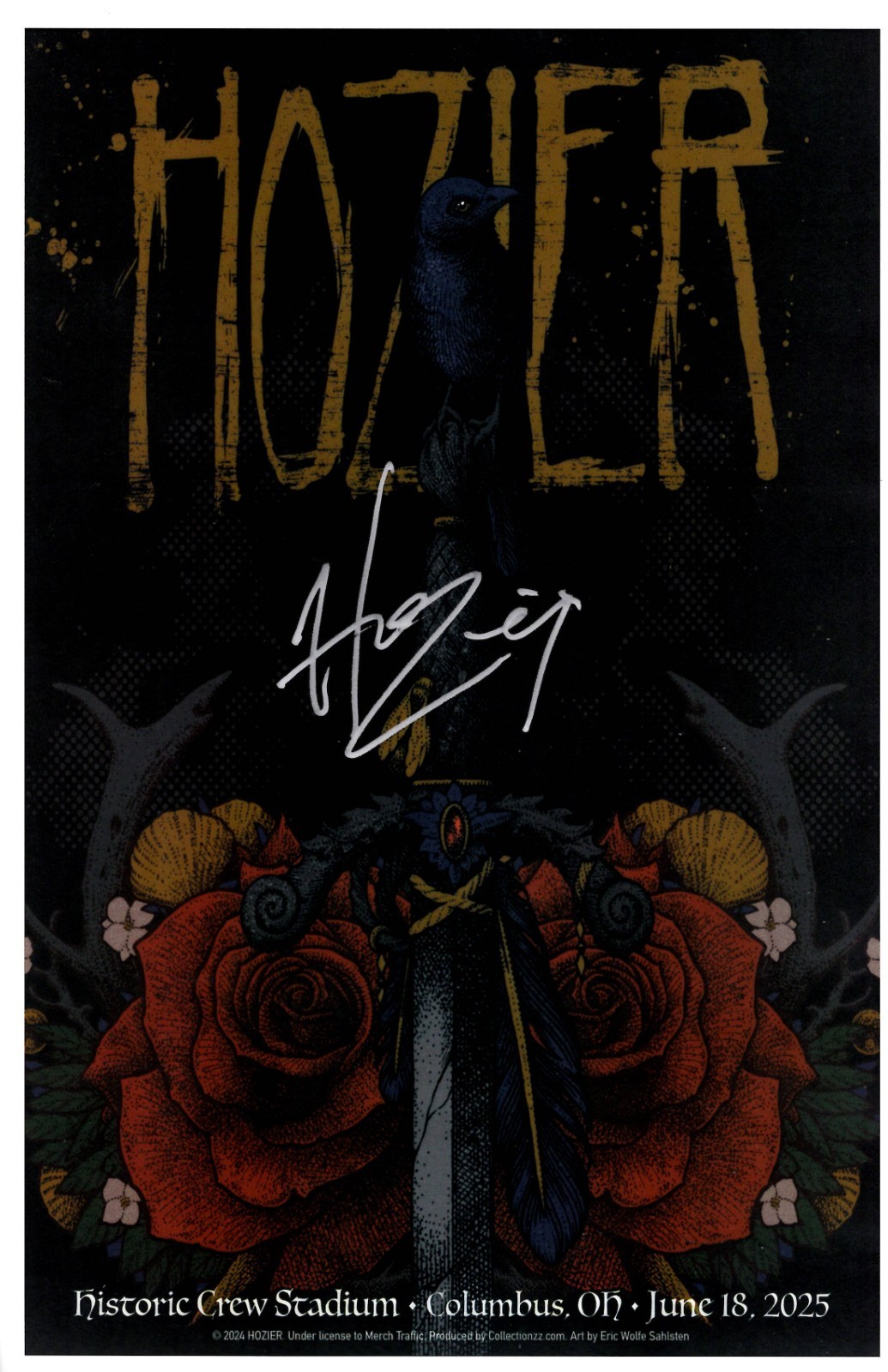 Hozier – HISTORIC CREW STADIUM Signed Poster 11x17 Hozier