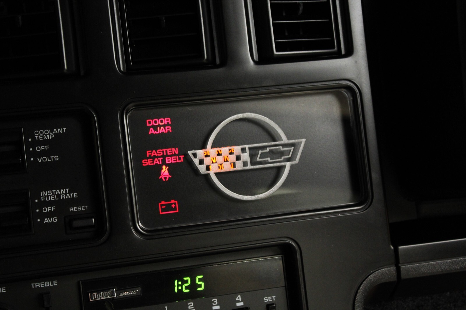 C4 Corvette Information Center Cover Plate 1984-1989 Bezel Cover C4 Emblem C4 Corvette Information Center Cover Plate 1984-1989 Bezel Cover C4 Emblem