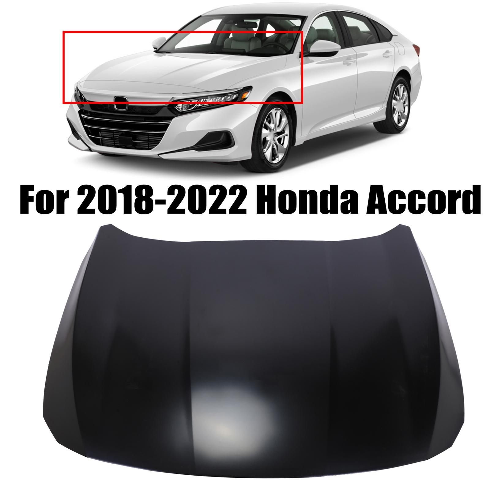 New Fits 2018-2022 Honda Accord Sedan Primed Steel Hood HO1230192 60100TVAA00ZZ