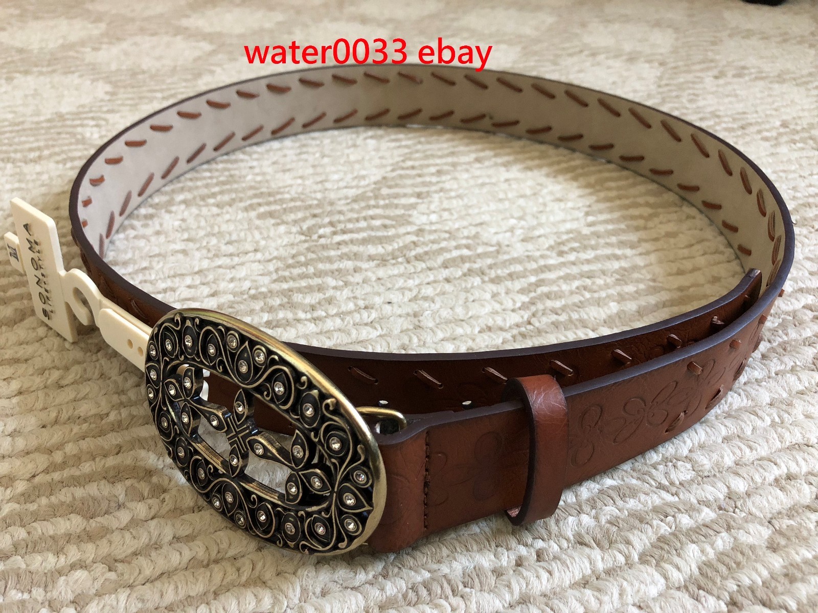 Women\'s Sonoma Brown Faux Leather Belt Size Medium M New with $30 tag From Kohls Women\'s Sonoma Brown Faux Leather Belt Size Medium M New with $30 tag From Kohls