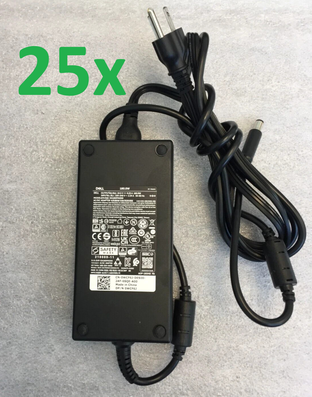 25x GENUINE DELL 180W 19.5V 9.23A AC Adapter OEM 