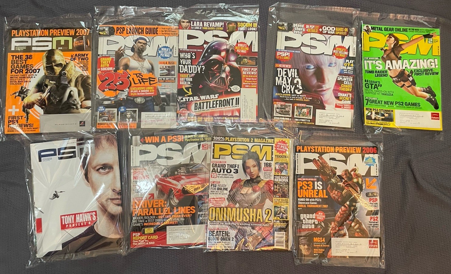 Vintage PSM PlayStation Magazine Lot of 9 (2002-2007) - PS2 PS3 PSP Vintage PSM PlayStation Magazine Lot of 9 (2002-2007) - PS2 PS3 PSP