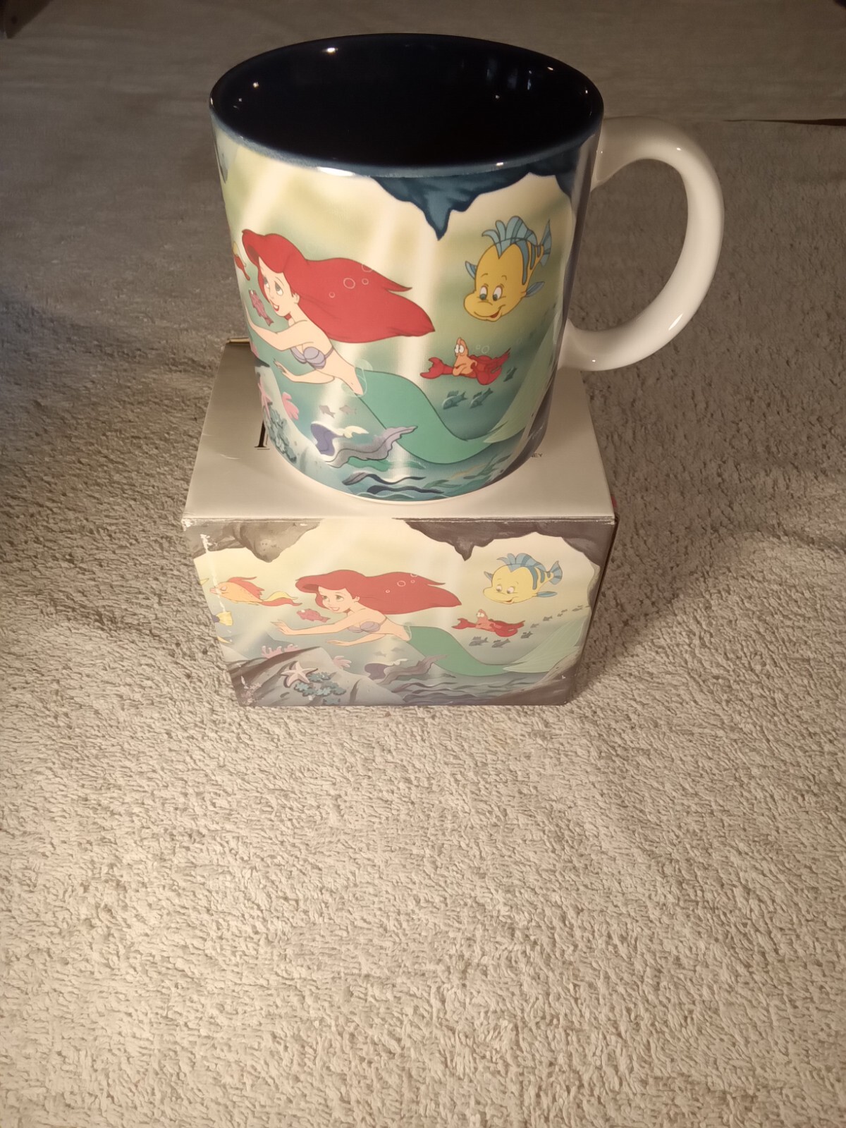 NEW VINTAGE 1989/90 DISNEY AUTHENTIC -THE LITTLE MERMAID-MUG TEA CUP ARIEL Japan