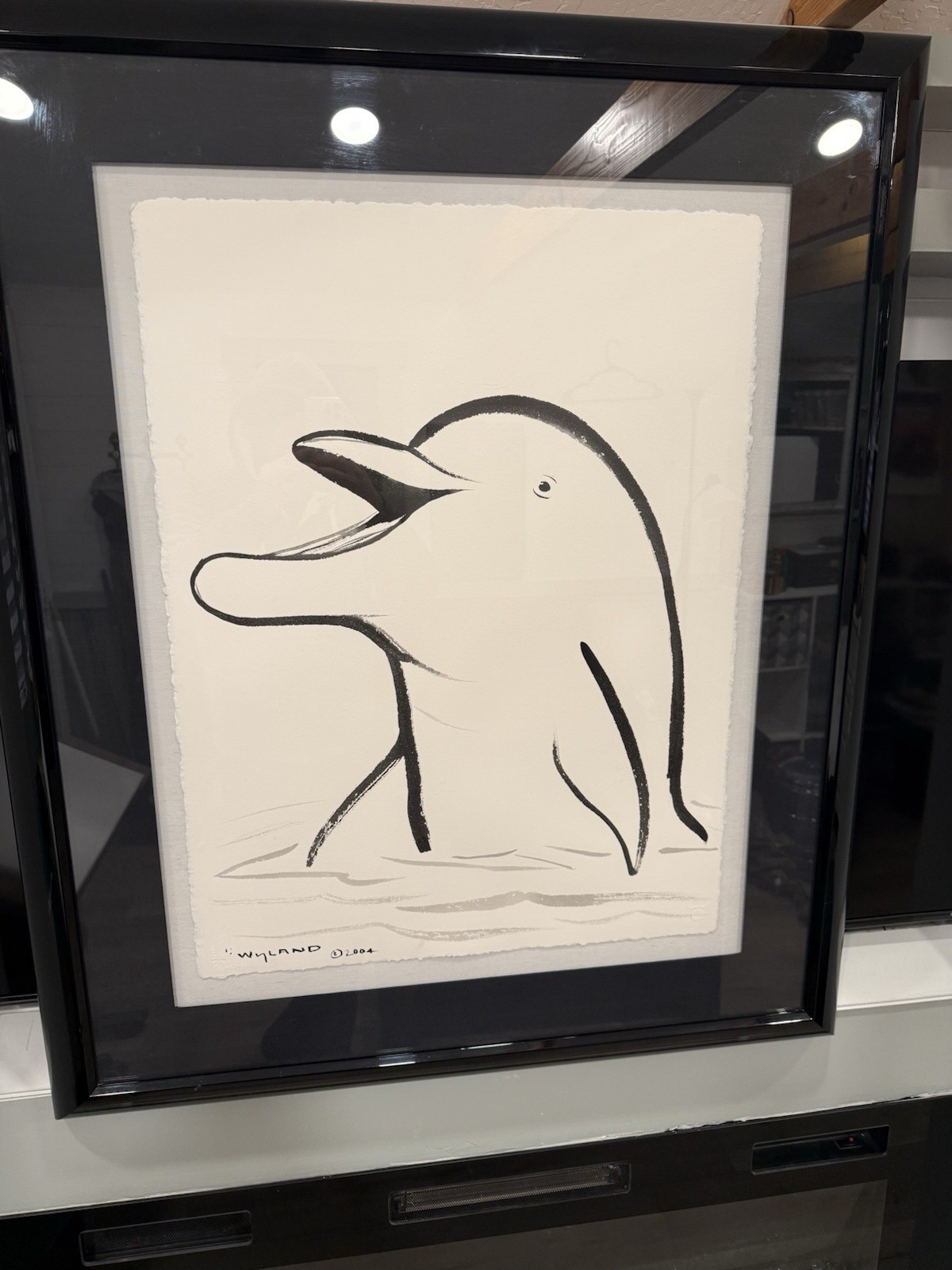 Wyland Original Happy Dolphin Painting Brush Stroke Hand Signed Original Only 1 Wyland Original Happy Dolphin Painting Brush Stroke Hand Signed Original Only 1