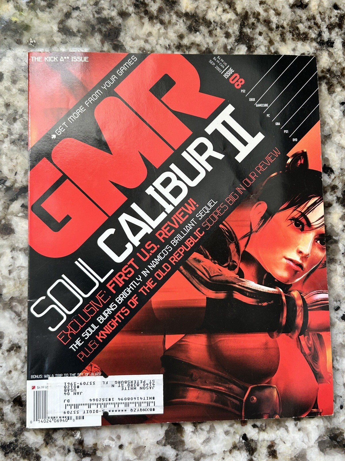 GMR Magazine Issue No 8 Sept 2003- Cover 1 Of 2 (Red) Soul Caliber, KOTAR