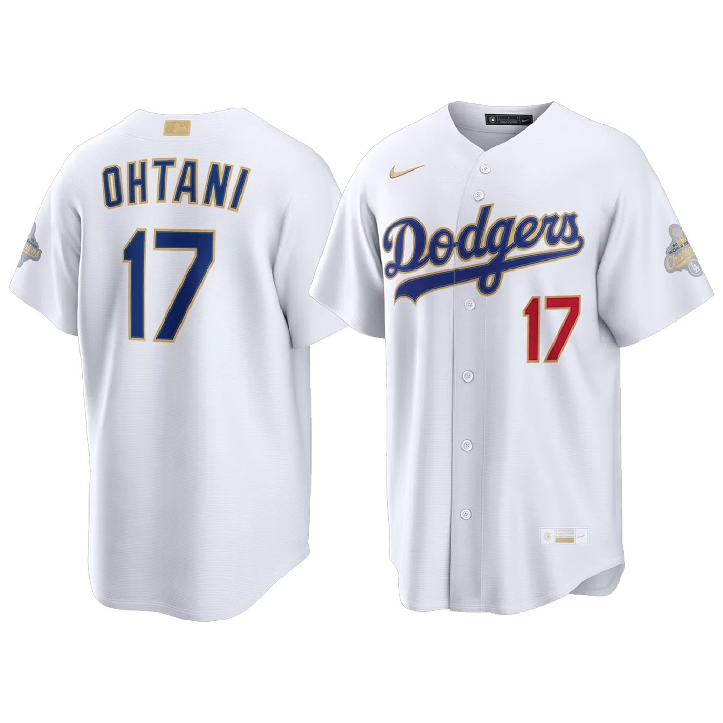 Men\'s Los Angeles Dodgers White 2026 Gold Collection Stadium Stitched