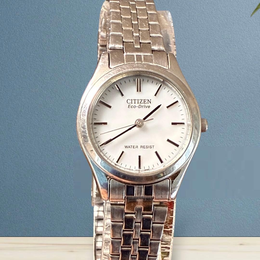 Citizen Eco-Drive E030-L20654 Women\'s Solar Watch White Dial Silver 25mm