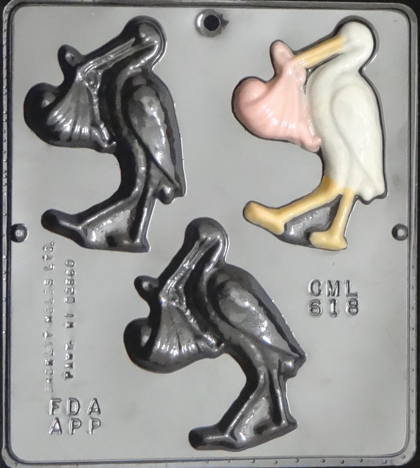 Stork with Baby Chocolate Candy Mold Baby Shower 618 NEW