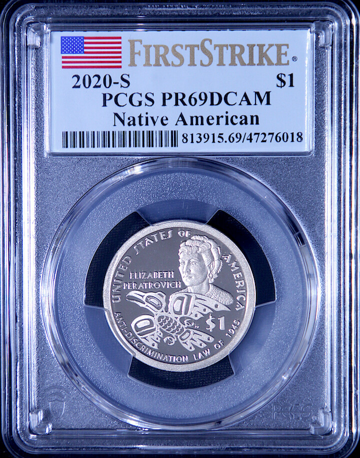 2020 S $1 SACAGAWEA ANTI-DISCRIMINATION PERATROVICH NA PCGS PR69 DCAM FS