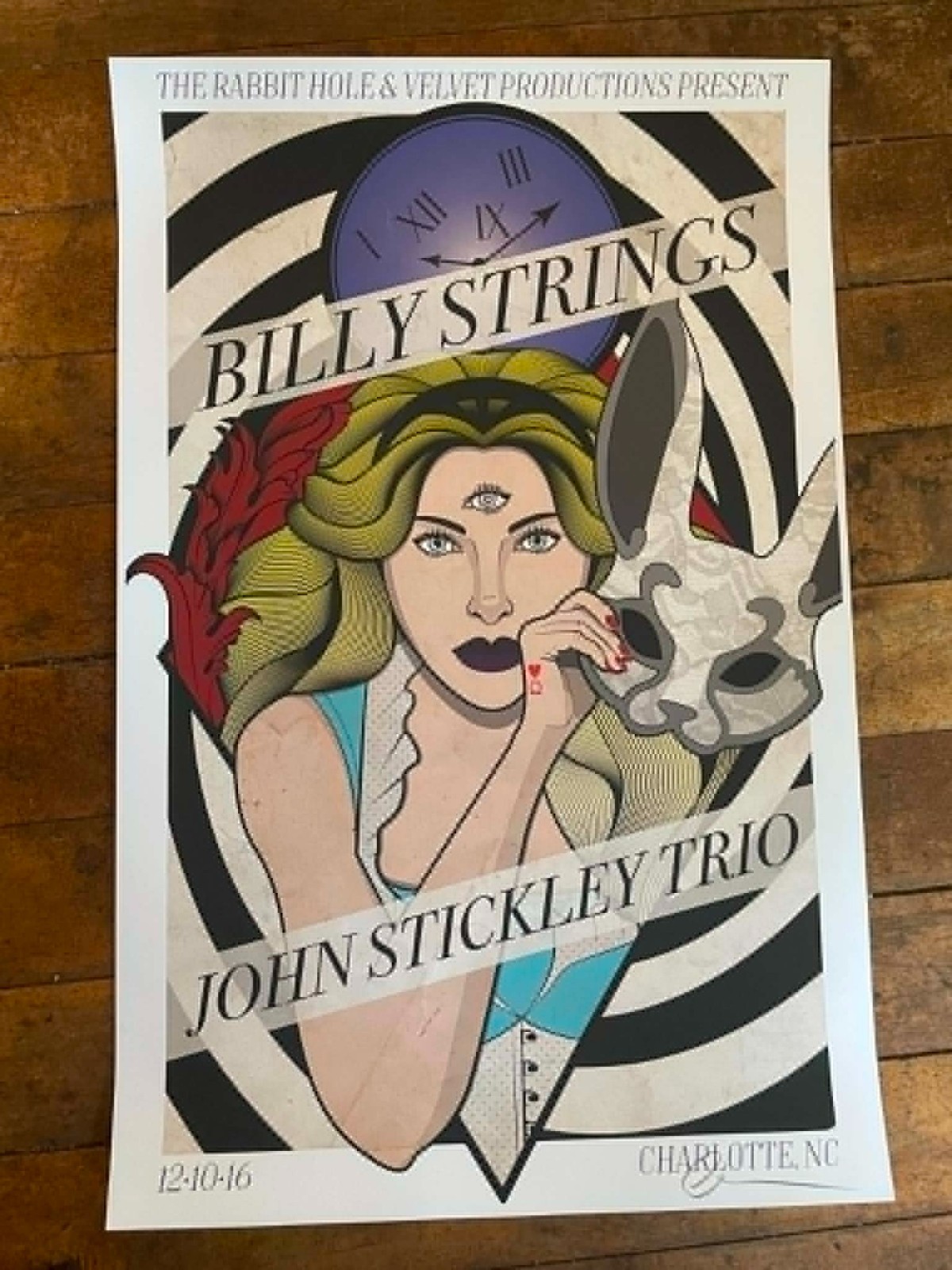 2016 Billy Strings Rabbit Hole Poster Signed AP Artist Proof Rare Holy Grail