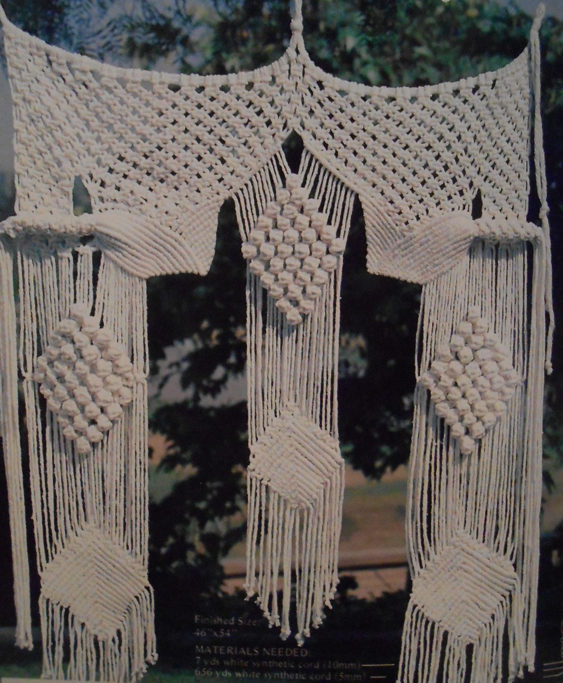 Macrame wall hangings. Vintage patterns, ALASKAN BEAUTY, lots more - see pics Macrame wall hangings. Vintage patterns, ALASKAN BEAUTY, lots more - see pics