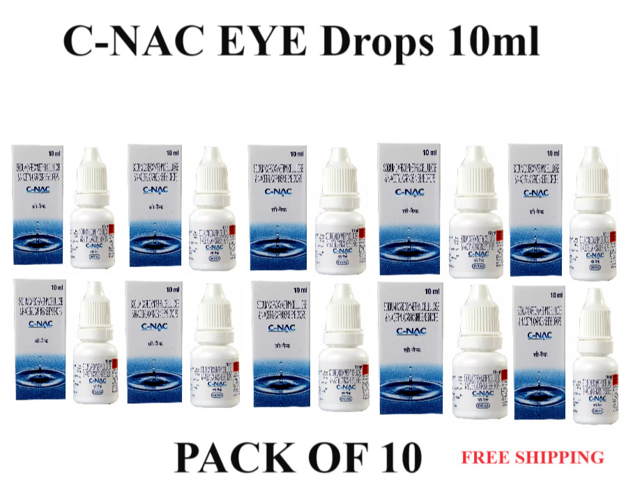 C-NAC Eye Drops, N-Acetyl-Carnosine Eye Drops - 10 ml (Pack of 10) 
