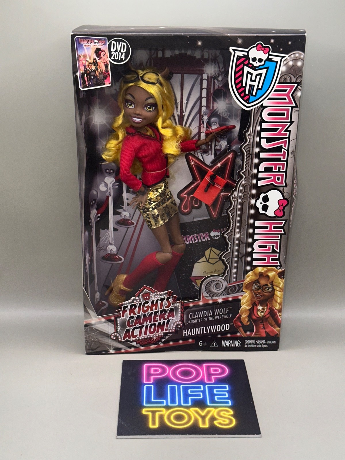 2013 Mattel Monster High Frights Camera Action “Clawdia Wolf” #BDD88 *NRFB*