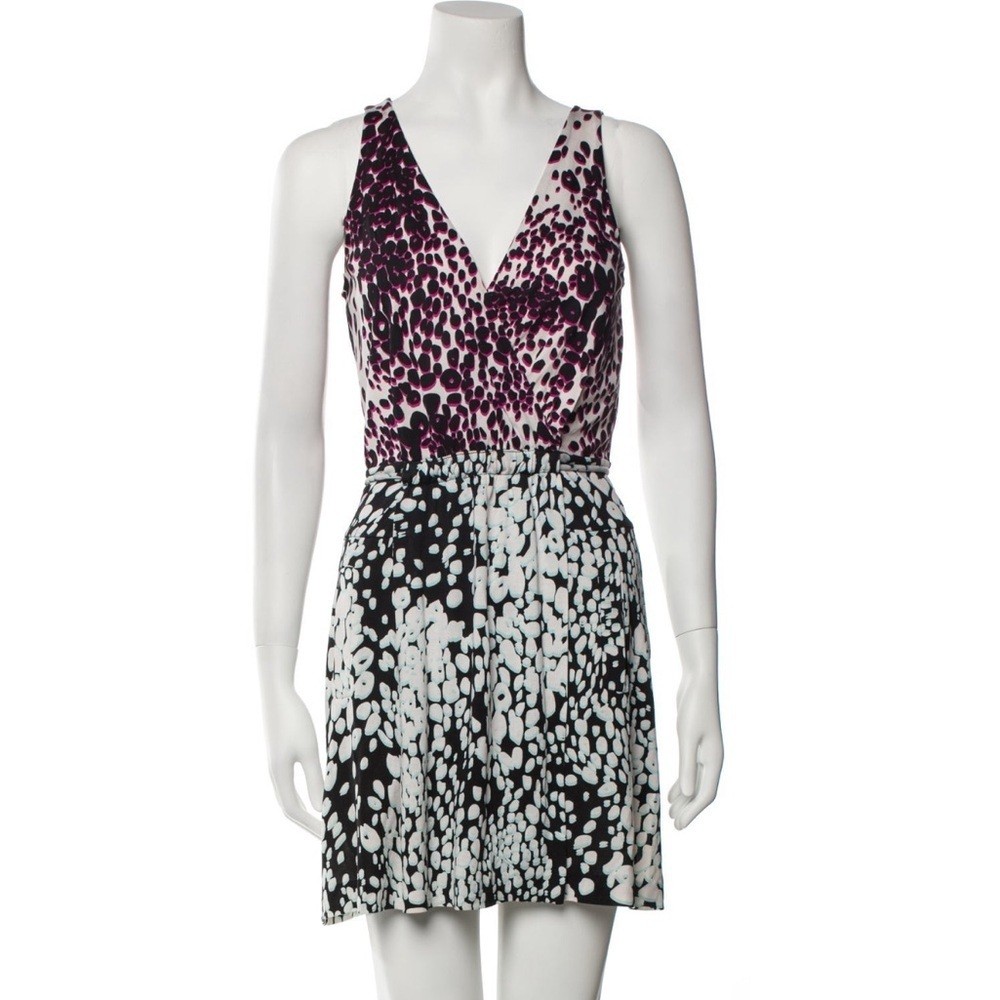 Diane Von Furstenberg Oblixe Leopard Spot Silk Dress