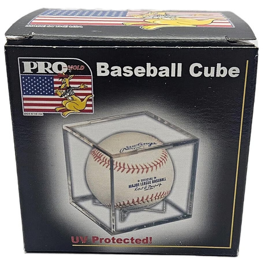 12x Pro-Mold Baseball Cube IV Square Holder UV Protected Ball Display