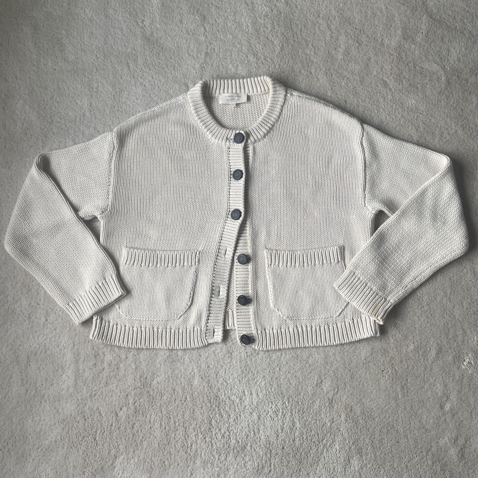 Sézane La Maille Paris Organic Cotton Knit TITOUAN CARDIGAN Sweater Sz S ($170)