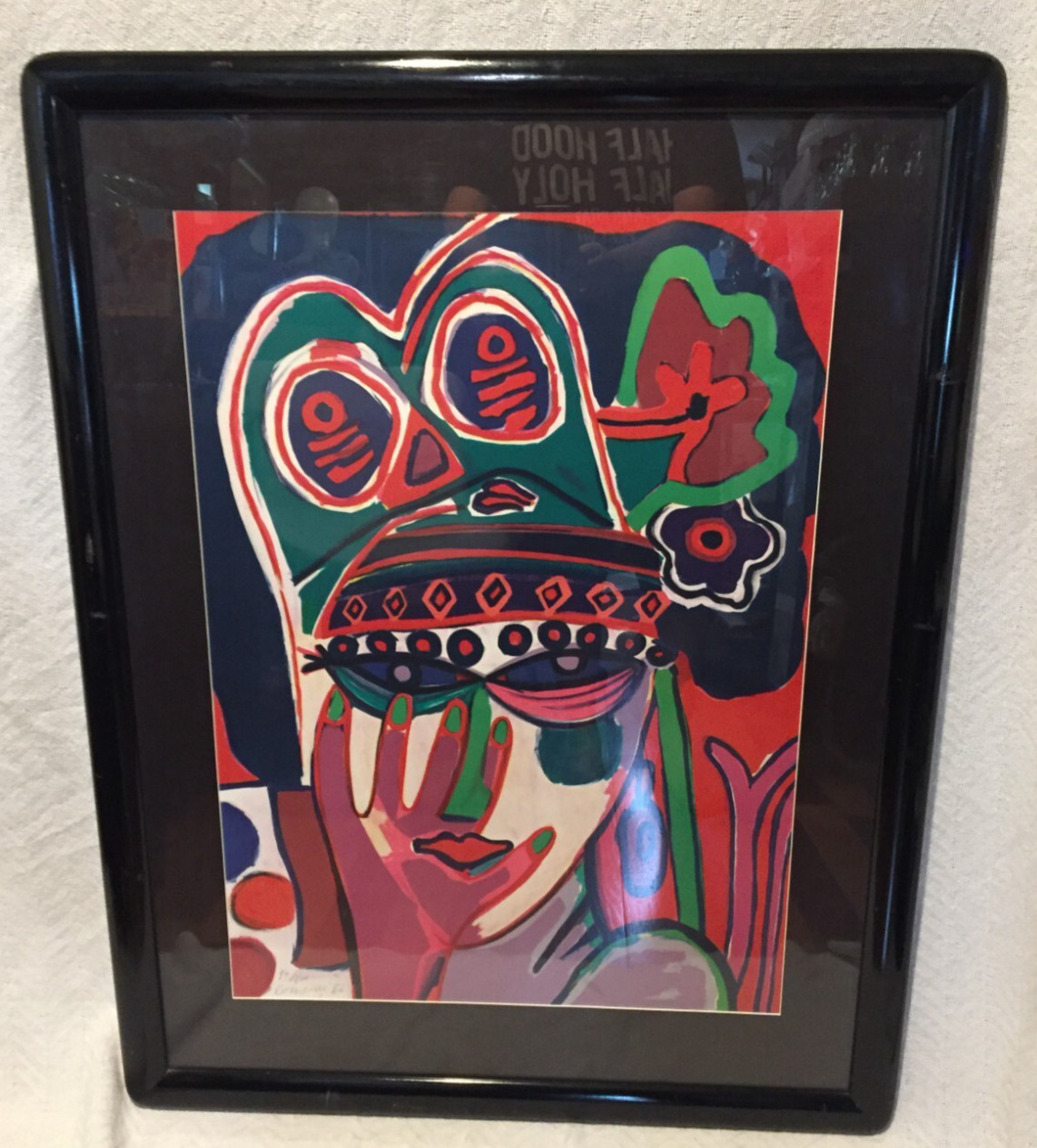 Guillaume Corneille Signed Limited Ed 90/300 Lithograph 1982 Portrait of a Woman