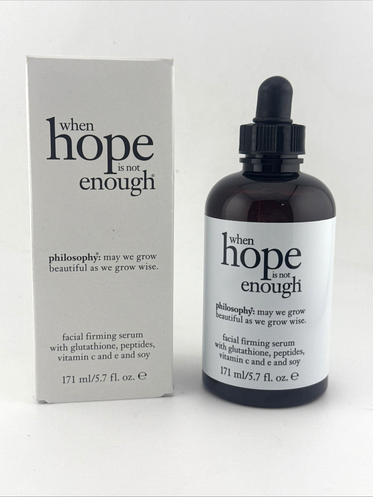 philosophy When Hope is Not Enough Facial Firming Serum 5.7 fl oz JUMBO SIZE