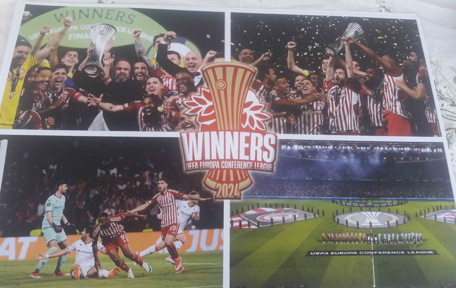 OLYMPIACOS EUROPA CONFERENCE LEAGUE WINNERS OLYMPIAKOS poster celebrations goal