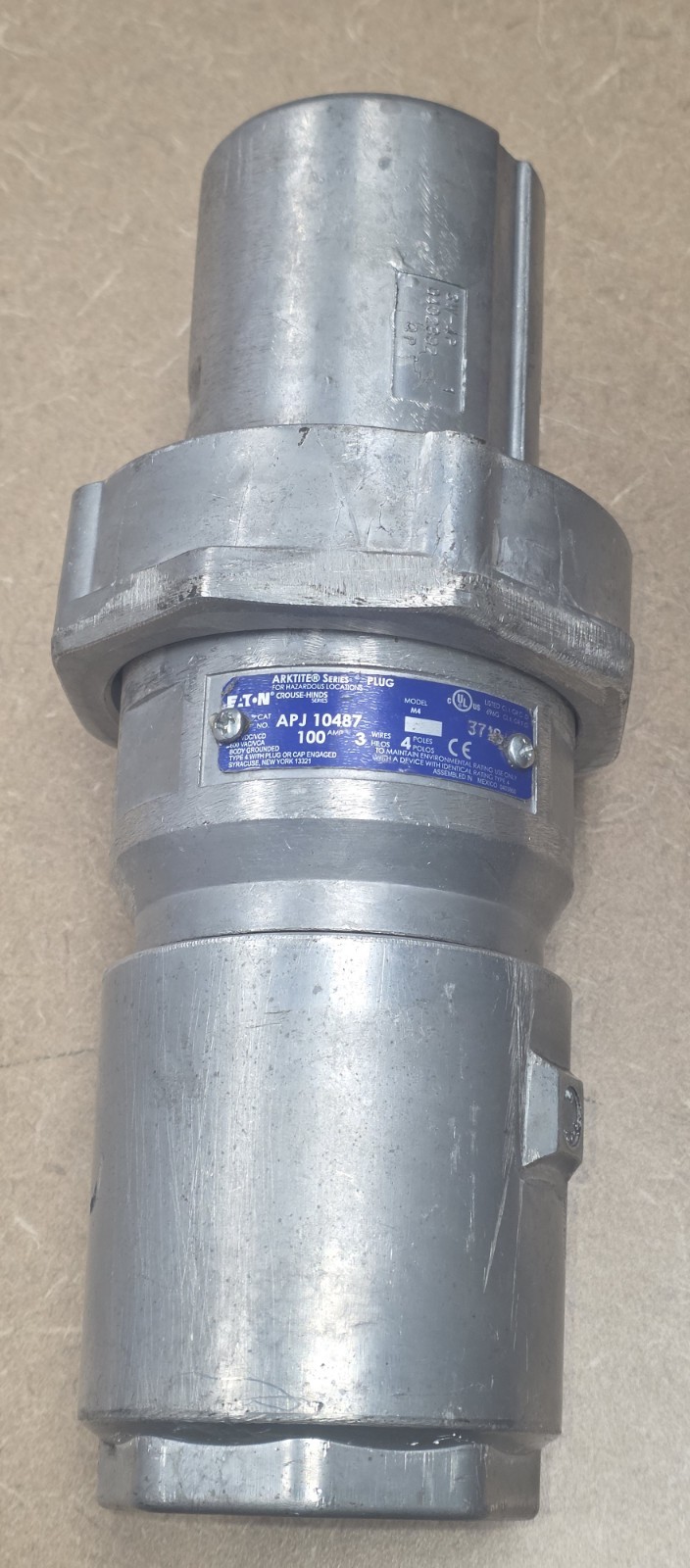 Eaton APJ10487 Arktite Series Plug M4 100A 3 Wire 4 Poles
