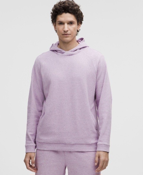 Lululemon Textured Double Knit Hoodie in Heathered Lavender Lux/Black Mens Small Lululemon Textured Double Knit Hoodie in Heathered Lavender Lux/Black Mens Small