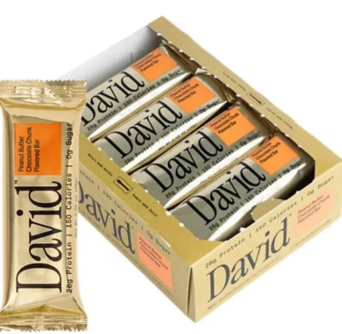 David High Protein Bars - Sugar Free Peanut Butter Chocolate Chunk  12 pack