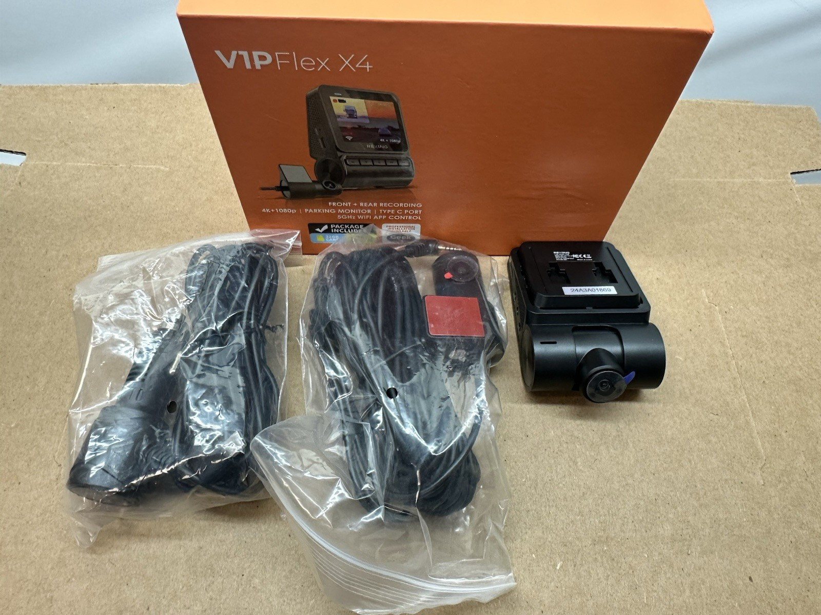 Rexing - V1P Flex X4 4K WiFi Dual Dash Cam - Black-