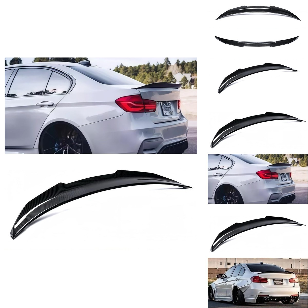 Oasiland Rear Spoiler Carbon Fiber PSM Style Duckbill for BMW F30 F80 M3