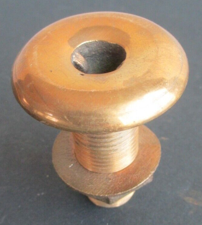 Vintage Bronze Thru Hull Drain Chris Craft Century Wood Boat      B56