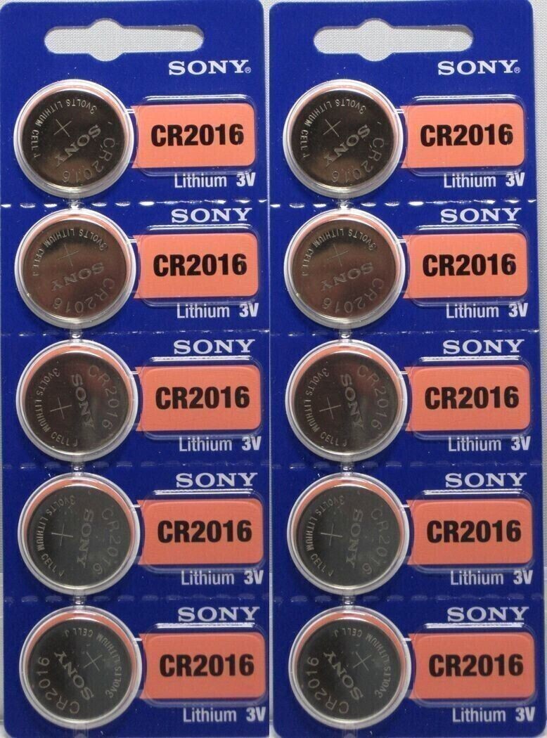 10 Pack Genuine SONY CR2016 Lithium Battery 3V Coin Cell ECR2016 BR2016 DL2016