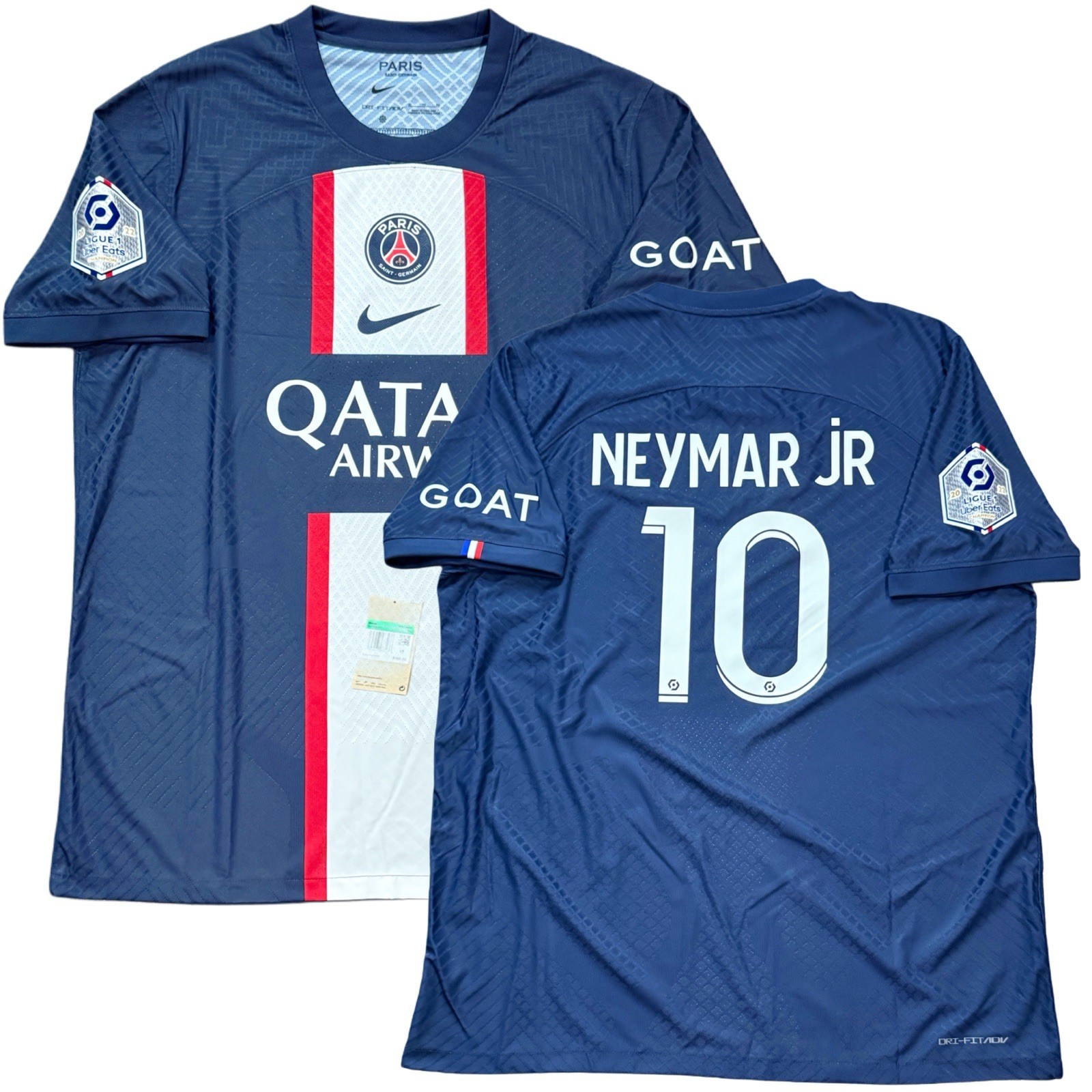 2022/23 PSG Authentic Home Jersey #10 Neymar Jr XL Nike Player Issue Kit