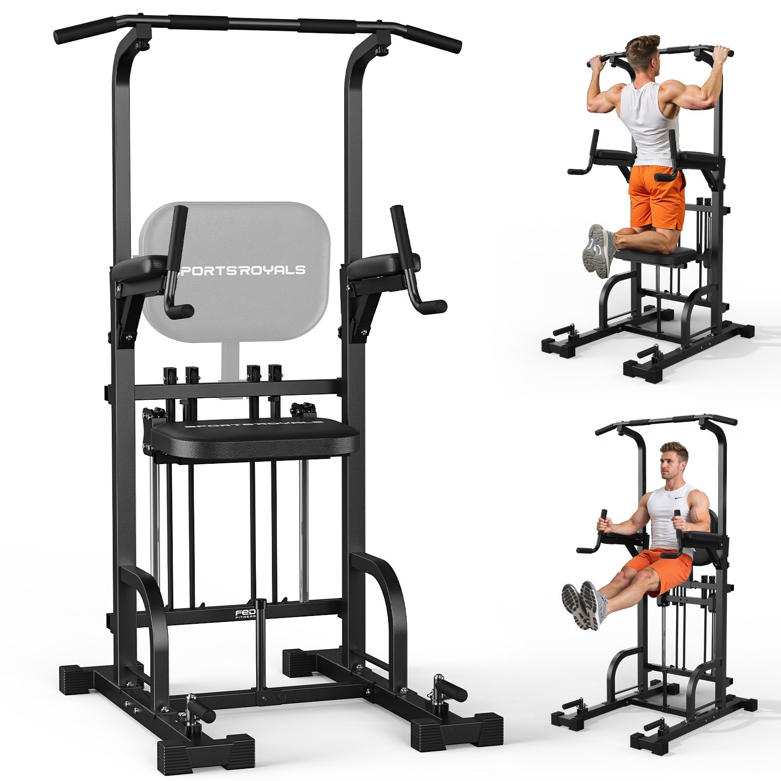 Sportsroyals Power Tower Pull Up Bar Dip Station, Multi-Function Home Gym 450LBS Sportsroyals Power Tower Pull Up Bar Dip Station, Multi-Function Home Gym 450LBS