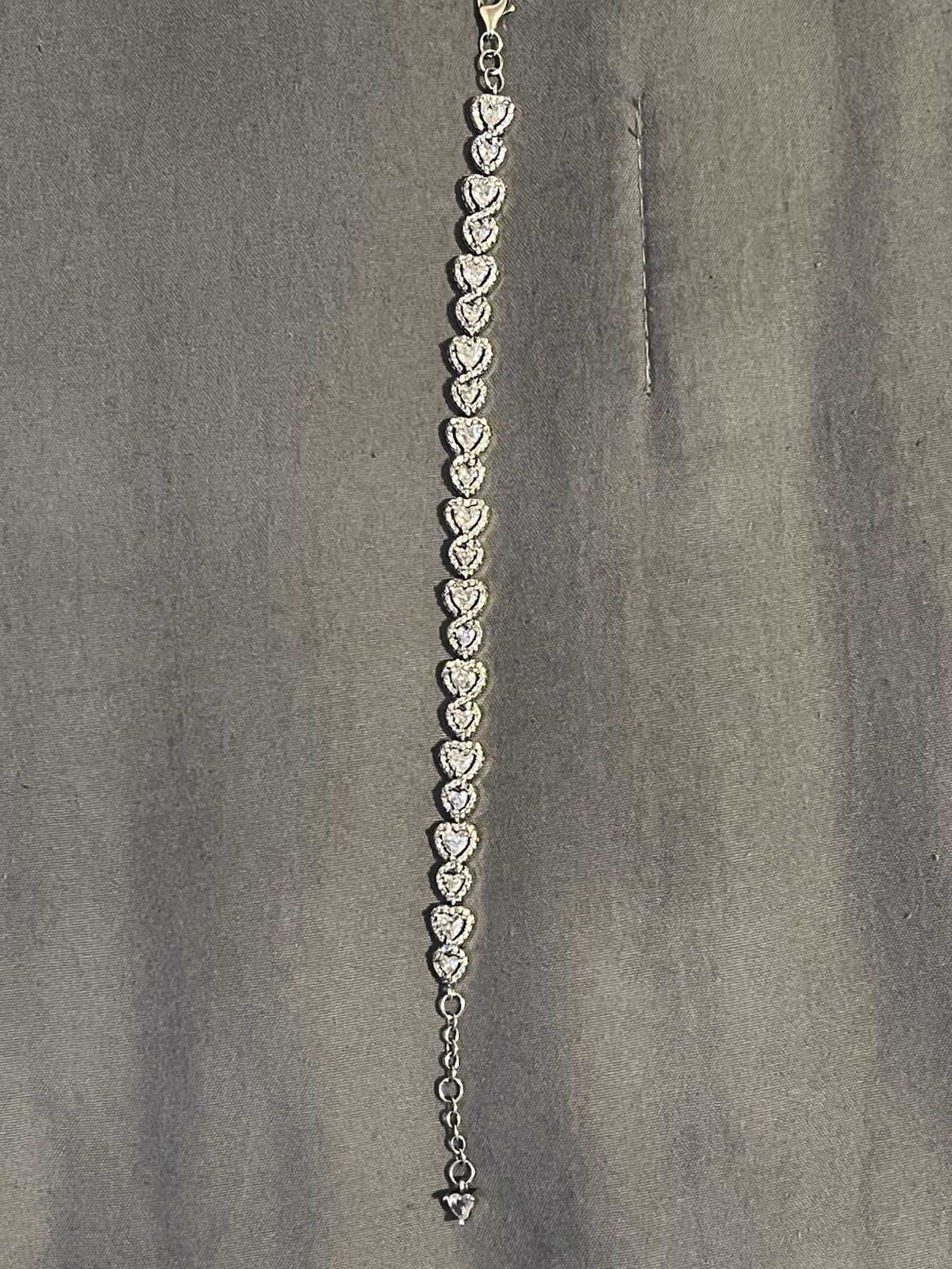 Pandora Silver Sparkling Halo Hearts Bracelet 925 Ale 17cm