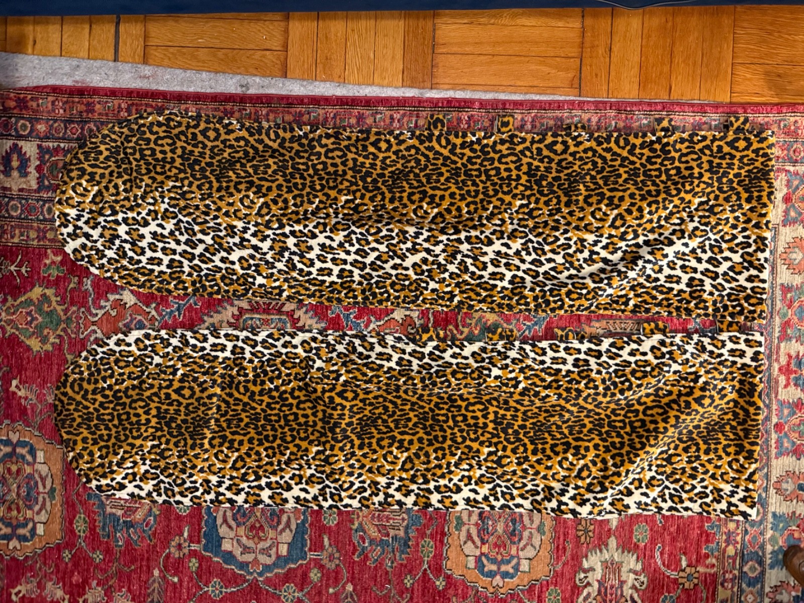 Vintage Leopard Window Valance long Animal Print Brown Leopard Insane Find
