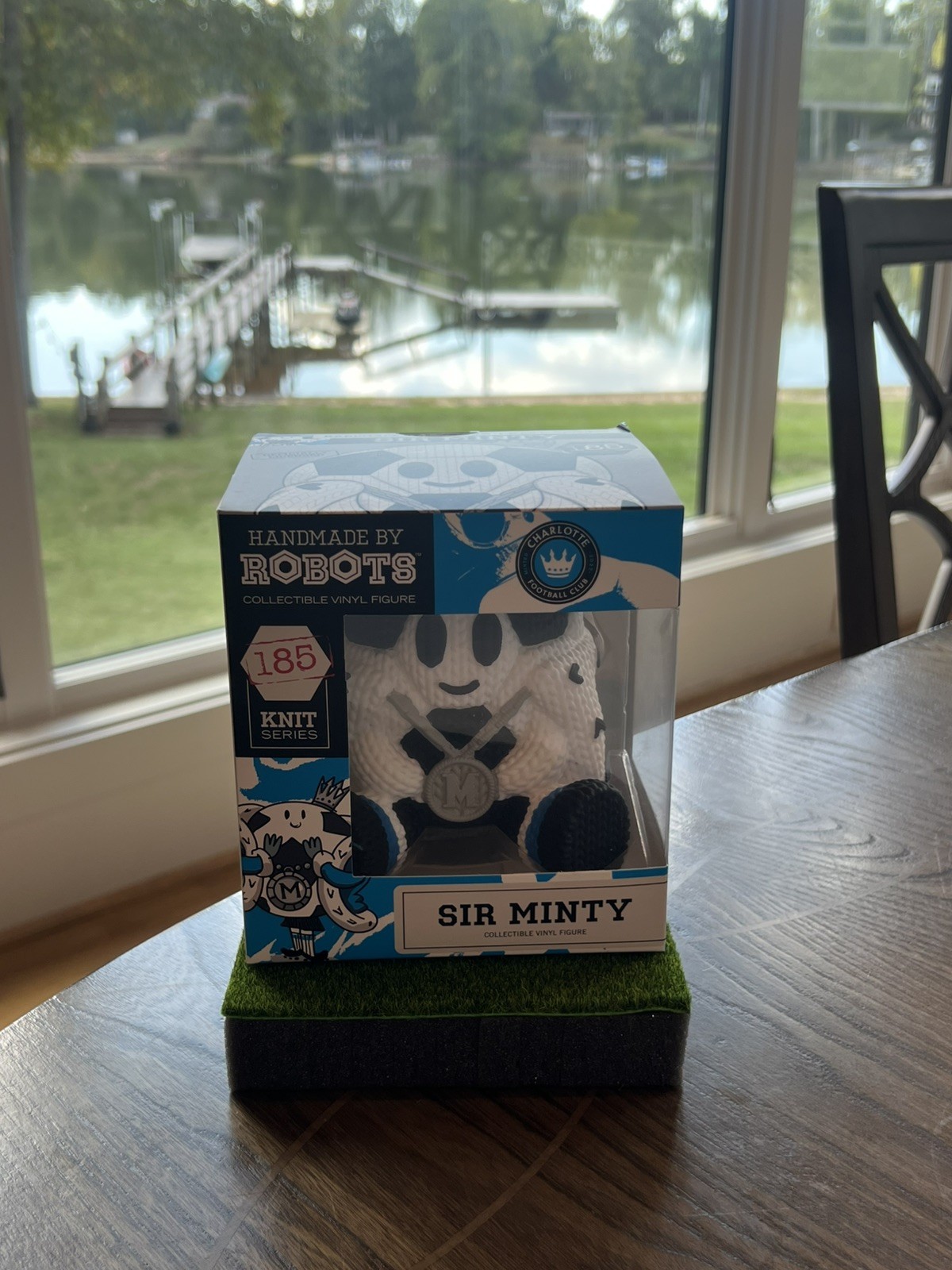 Charlotte FC Sir Minty Knit Vinyl Figure #185 made by Robots collectibles.
