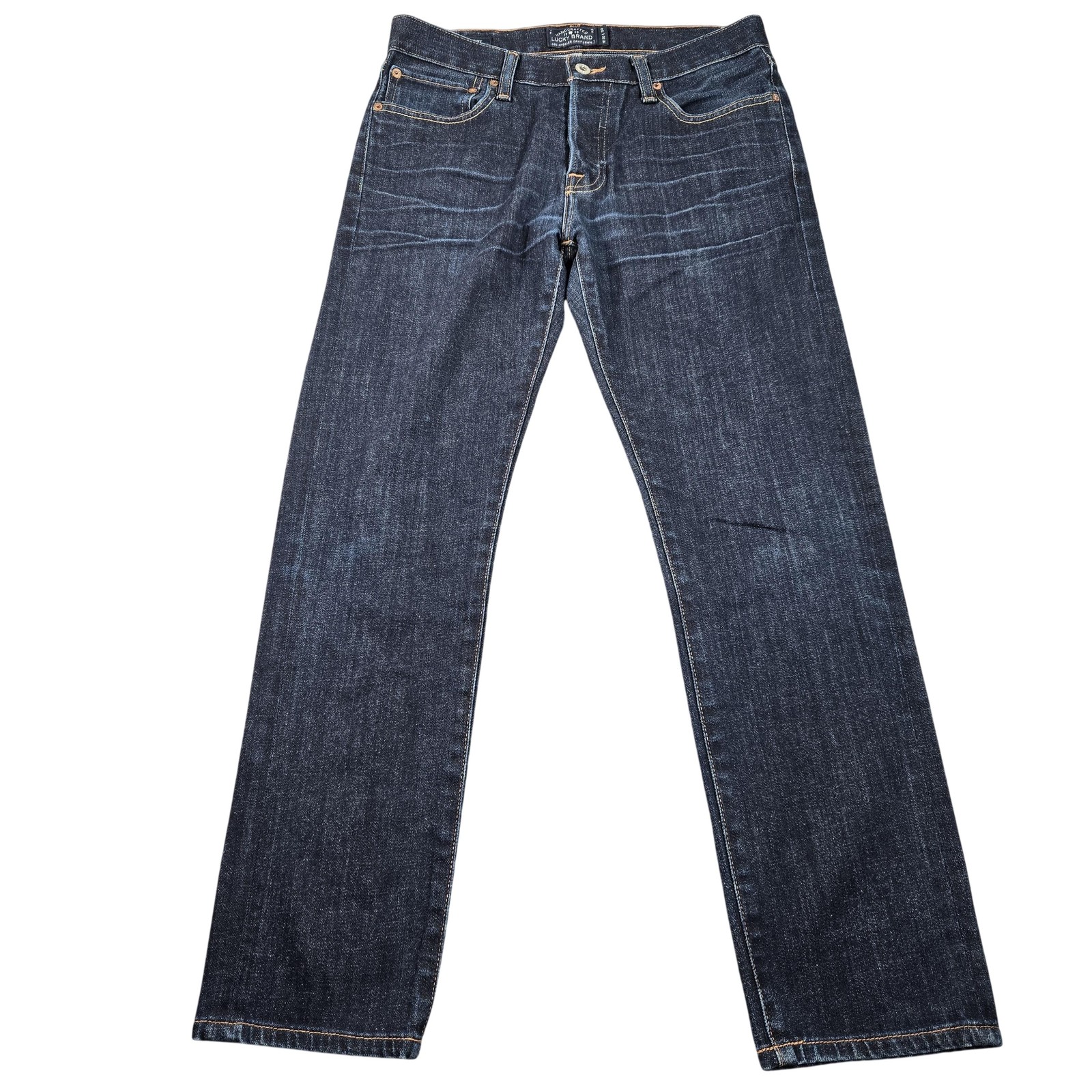 Lucky Brand 1 Authentic Skinny Jeans Mens 30x28 (30x30 tag) Blue Dark Wash Slim
