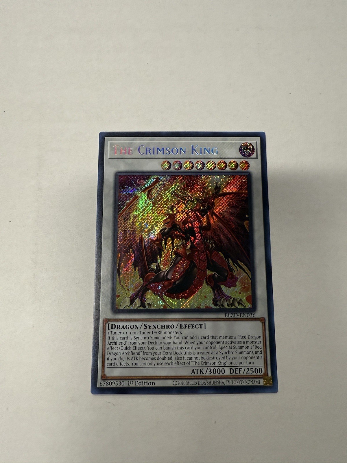 yugioh The Crimson King BLZD-EN036 secret rare yugioh The Crimson King BLZD-EN036 secret rare